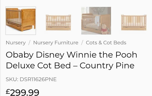 Obaby winnie the pooh deluxe - pooh,