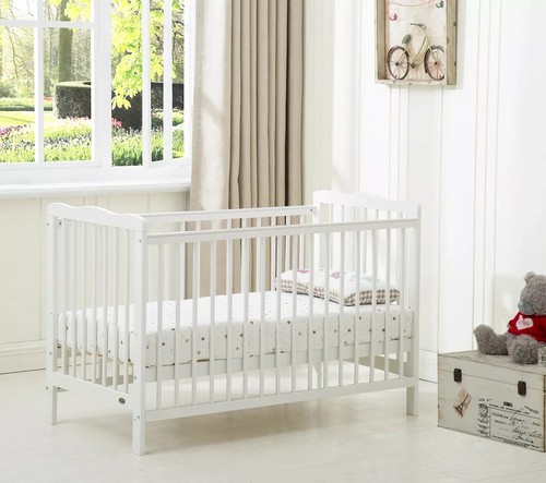 Wooden baby cot bed - wooden, &