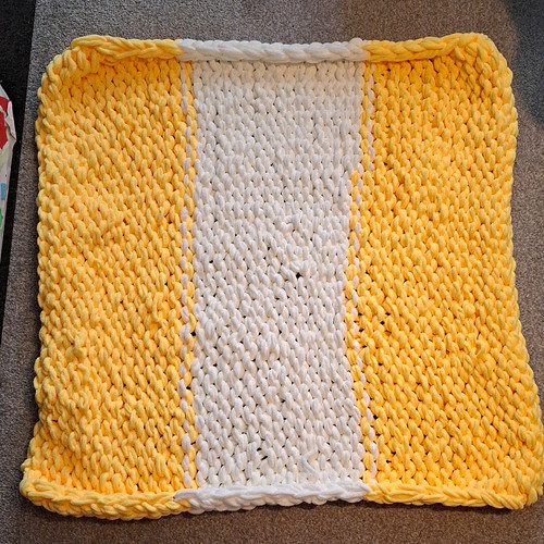 Knitted cotton striped crib - knitted,