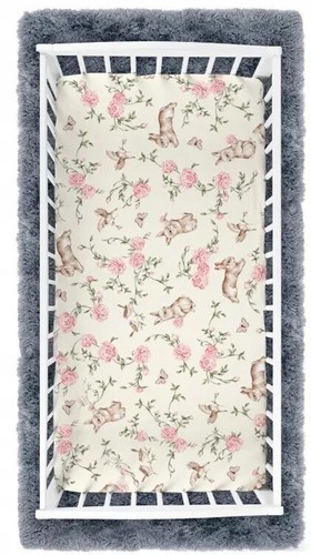 100 cotton baby bed - cotton, fitted
