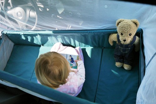 Kids and baby van front - and,