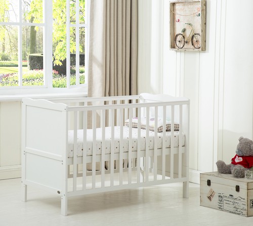 Mcc wooden baby cot - wooden, bed