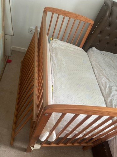 Wooden baby cot approx 130x - cot,,