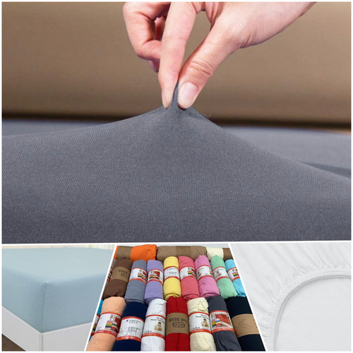 Bed sheet jersey fitted sheets - bed,