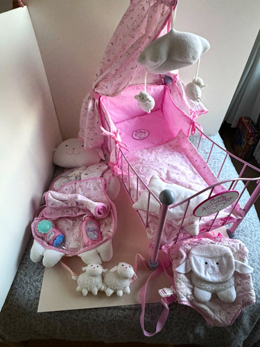 Baby annabell pink crib - pink,