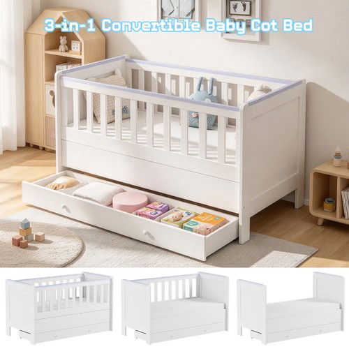 Wooden baby cot - in, 1