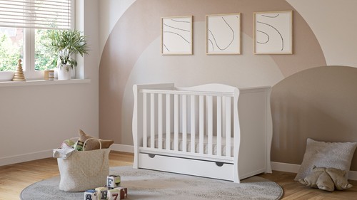 Baby willow white sleigh cot - willow,